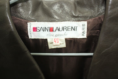 Chaqueta de Cuero YSL Vintage 70's (M)