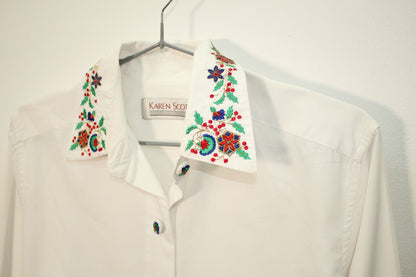 Camisa Bordado Karen Scott (M)